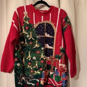 Festive Christmas Sweater with Tree Design - The OG Ugly Christmas Sweater